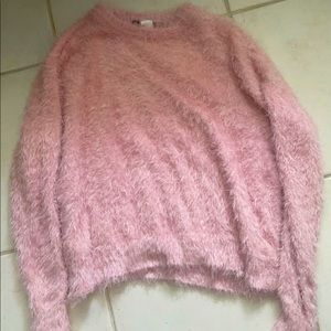 H&M divided pink sweater